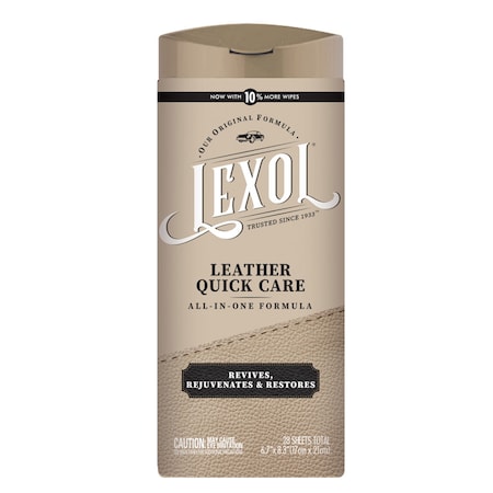 Lexol Lexol Quick Care Leather Cleaner And Conditioner 30 sheet Wipes, PK28 LXWQC28